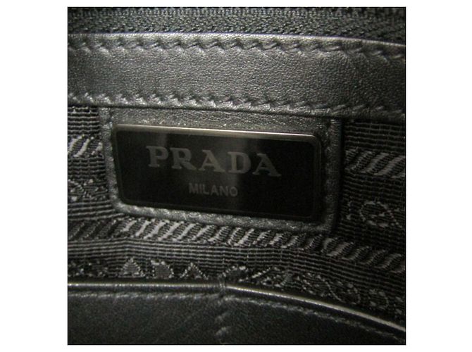 Prada TORO 2VZ011 Leder Rucksack Schwarz - Ansicht 18