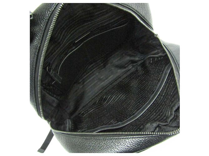 Prada TORO 2VZ011 Leder Rucksack Schwarz - Ansicht 4