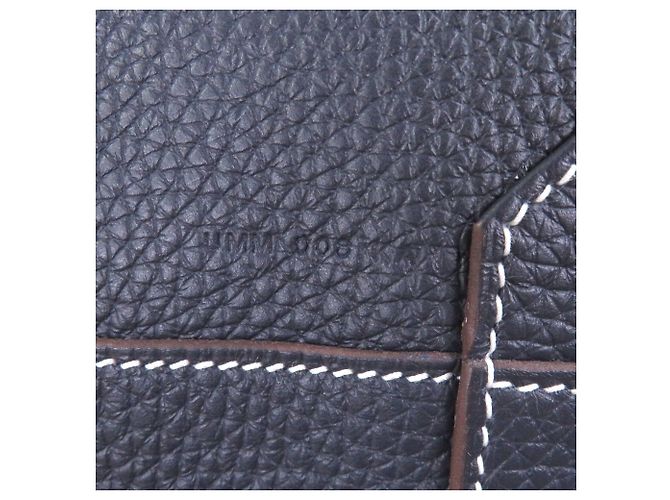 Hermès Borsa Tote Double Sens 45 HERMES Blu Taupe - vista 11