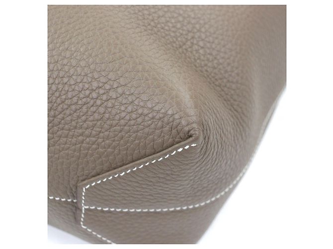 Hermès Borsa Tote Double Sens 45 HERMES Blu Taupe - vista 8