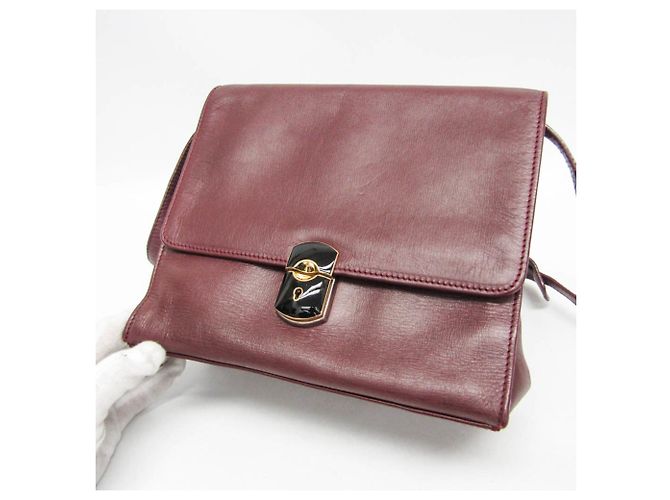 Borsa a spalla in pelle da donna Balenciaga in vino Bordò - vista 10
