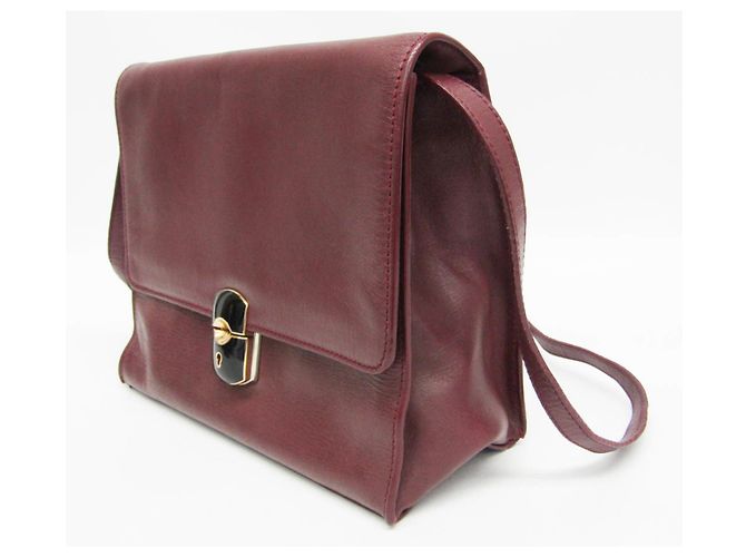 Borsa a spalla in pelle da donna Balenciaga in vino Bordò - vista 11