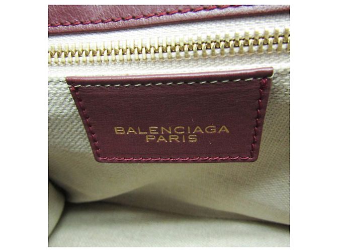 Borsa a spalla in pelle da donna Balenciaga in vino Bordò - vista 18
