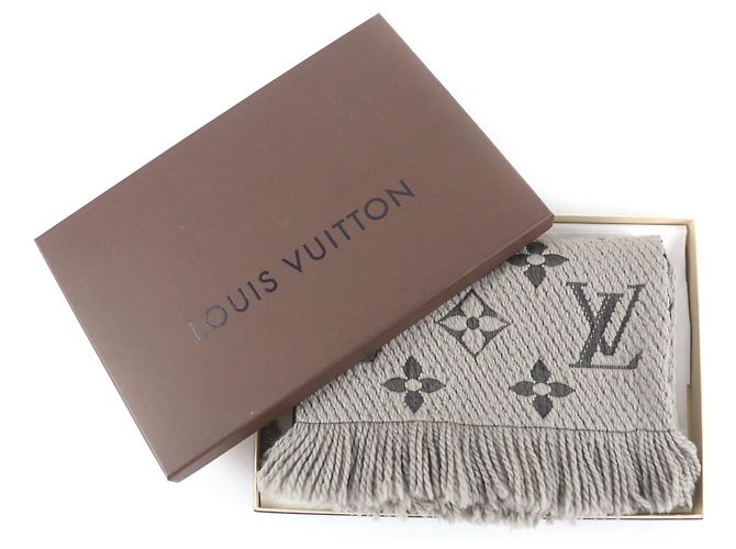 Sciarpa in misto lana e seta Logomania di Louis Vuitton con frange - vista 2