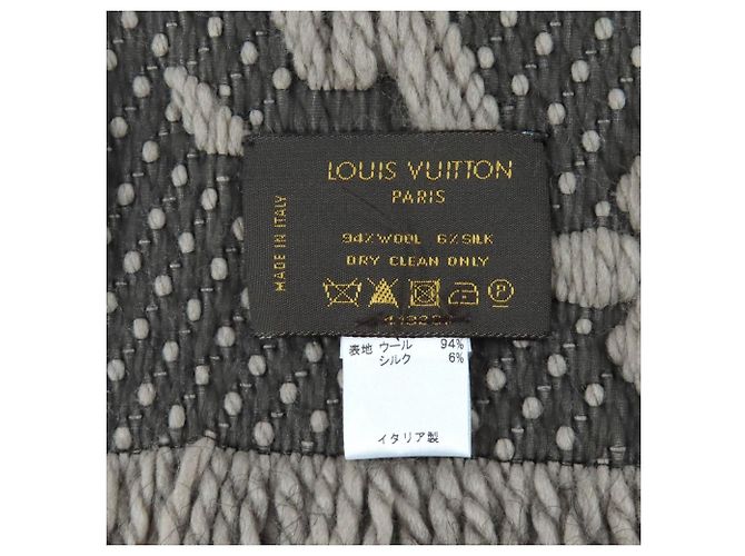 Sciarpa in misto lana e seta Logomania di Louis Vuitton con frange - vista 7