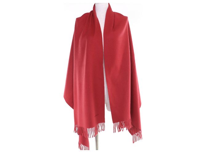 Stola rossa in cashmere 100% Hermès Rosso - vista 3