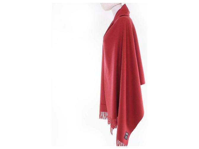 Stola rossa in cashmere 100% Hermès Rosso - vista 4