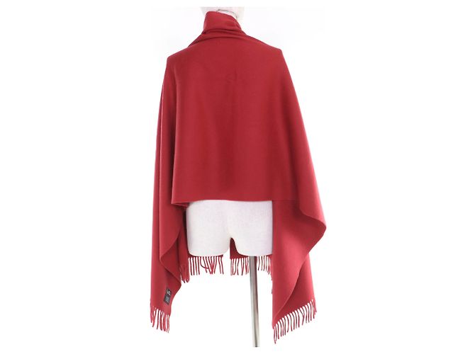 Stola rossa in cashmere 100% Hermès Rosso - vista 5