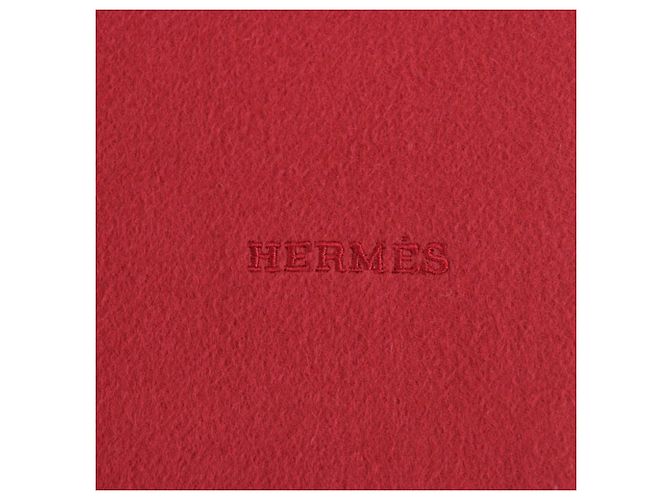 Stola rossa in cashmere 100% Hermès Rosso - vista 6