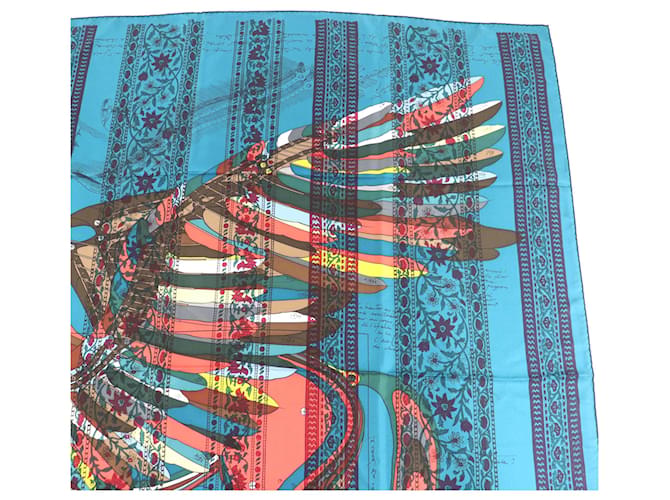 Hermès HERMES Carré 140 LE PEGASE D Sciarpa in Seta Multicolore - vista 4