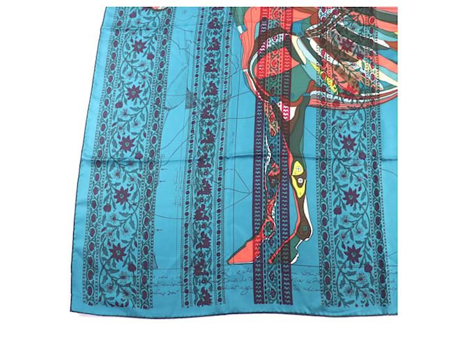 Hermès HERMES Carré 140 LE PEGASE D Sciarpa in Seta Multicolore - vista 6