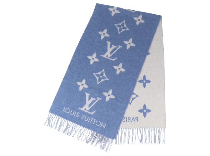 Sciarpa in cashmere Reykjavik Louis Vuitton Blu - vista 3