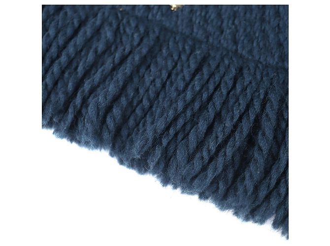 Sciarpa Logomania Shine Louis Vuitton D'oro Blu navy - vista 6
