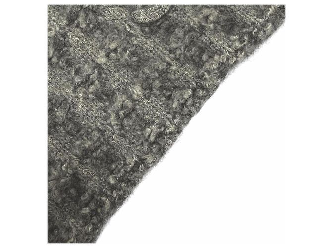 Chanel Grauer Kaschmir-Seiden-Schal Braun - Ansicht 4