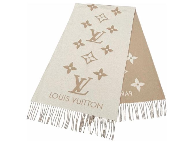 Stola in cashmere beige Louis Vuitton - vista 3