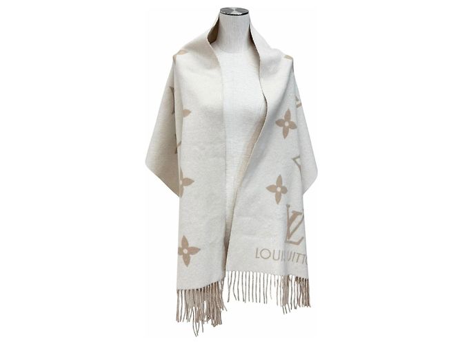 Stola in cashmere beige Louis Vuitton - vista 4
