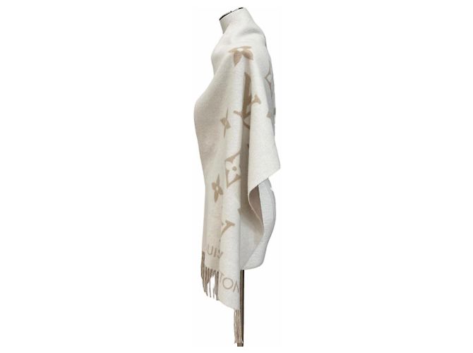 Stola in cashmere beige Louis Vuitton - vista 5