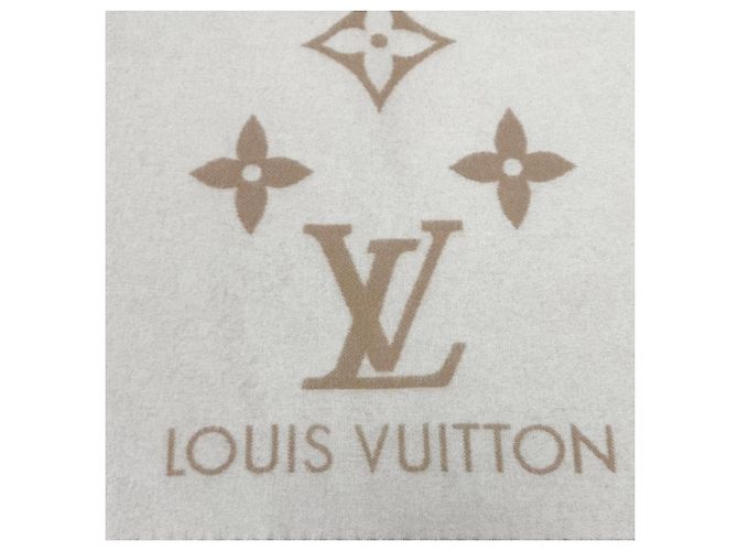 Stola in cashmere beige Louis Vuitton - vista 8