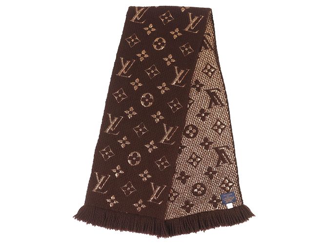 Sciarpa Logomania Shine Louis Vuitton Marrone - vista 2
