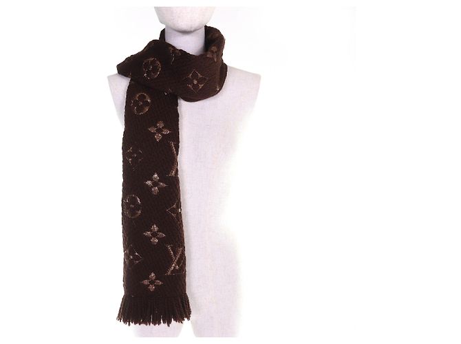 Sciarpa Logomania Shine Louis Vuitton Marrone - vista 3
