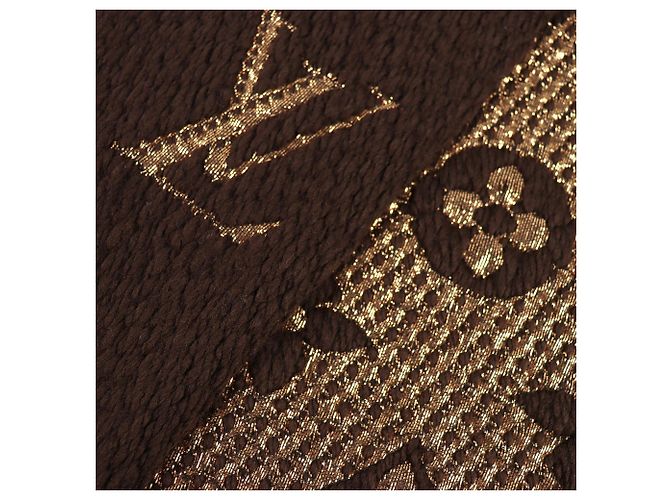 Sciarpa Logomania Shine Louis Vuitton Marrone - vista 4