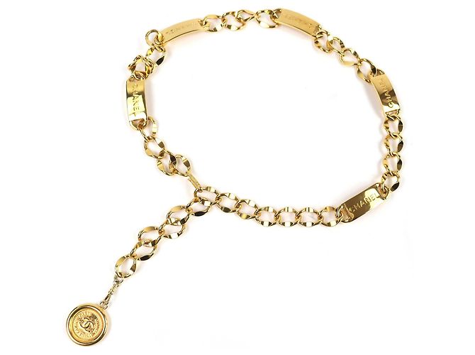 Chanel Gold Chain Belt mit Coco Mark Münzmotiv Golden - Ansicht 2