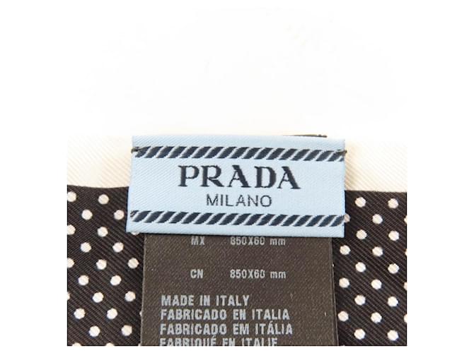 Prada bedruckter Seidentwill-Schlankschal Schwarz Weiß - Ansicht 6