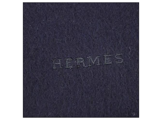 Stola 100% Cashmere Hermès Blu navy - vista 3