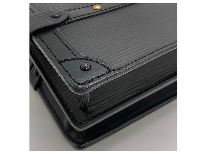 Louis Vuitton H 98 Water Ripple Soft Box Borsa a Spalla Nera in Pelle Nero - vista 6