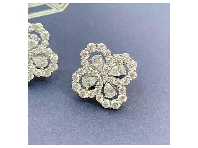 Orecchini Harry Winston Loop Large in oro bianco Argento - vista 4