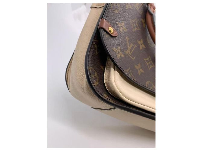 Borsa a tracolla Louis Vuitton Vaugirard in pelle marrone - vista 3