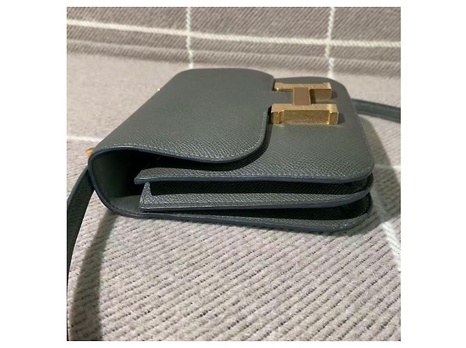 Hermès Constance 19 pelle Epsom verde grigiastro oro Grigio - vista 5