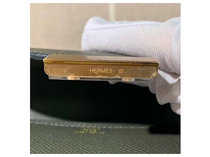 Hermès Constance 19 pelle Epsom verde grigiastro oro Grigio - vista 8
