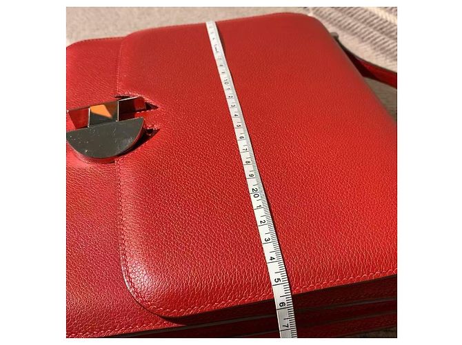 Borsa a mano Hermès Love Hermès 2002 Large Flag Rossa in pelle Rosso - vista 7