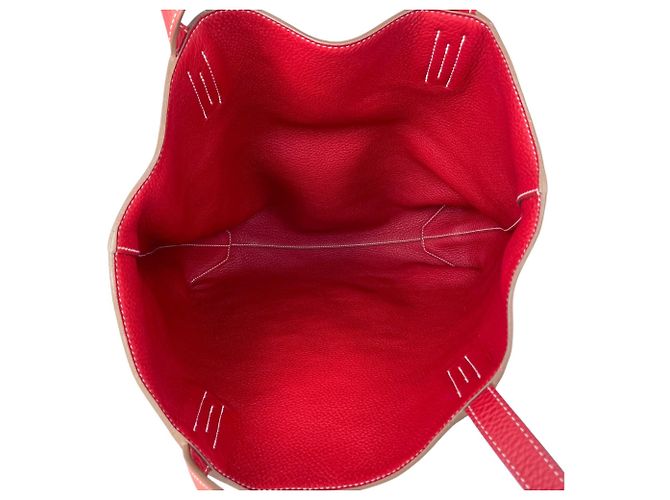 Reversible Schultertasche Double Sens 36 von Hermès Pink Rot - Ansicht 12
