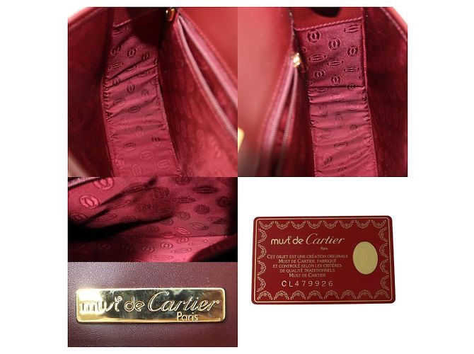 Borsa a Spalla in Pelle Bordeaux Cartier Bordò - vista 10