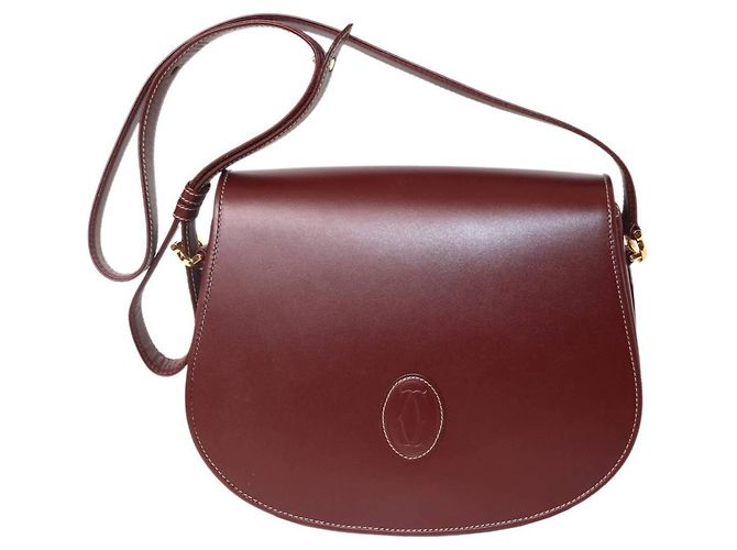 Borsa a Spalla in Pelle Bordeaux Cartier Bordò - vista 2
