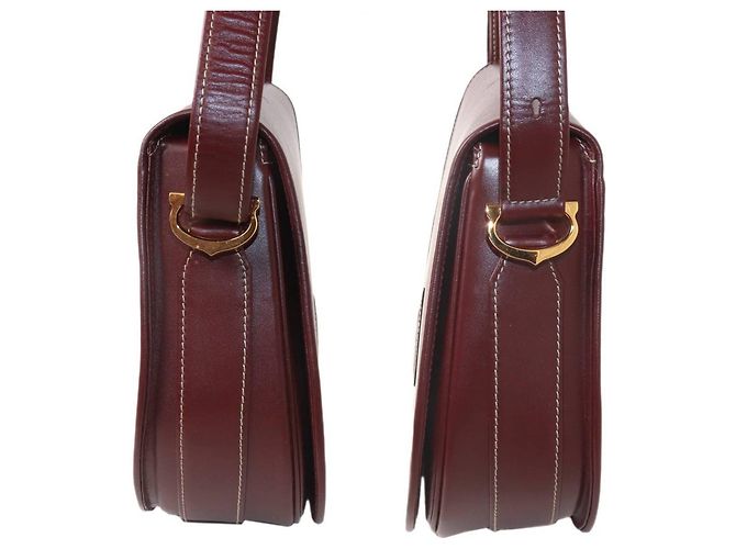 Borsa a Spalla in Pelle Bordeaux Cartier Bordò - vista 4