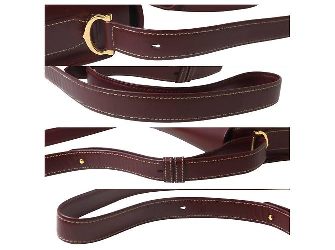 Borsa a Spalla in Pelle Bordeaux Cartier Bordò - vista 7