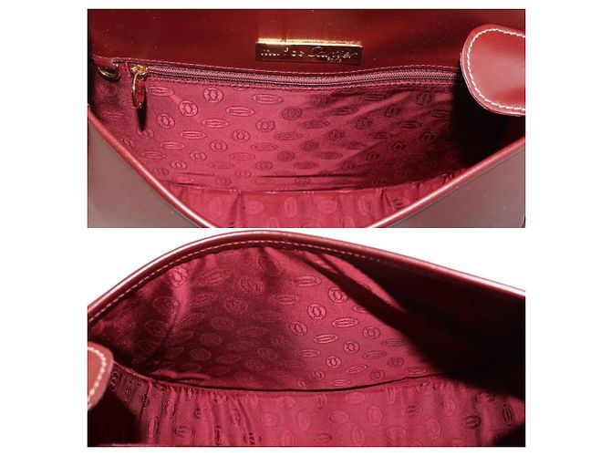 Borsa a Spalla in Pelle Bordeaux Cartier Bordò - vista 9