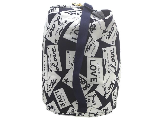 Borsa a Spalla LOVE Yves Saint Laurent in Nylon Blu Navy - vista 3