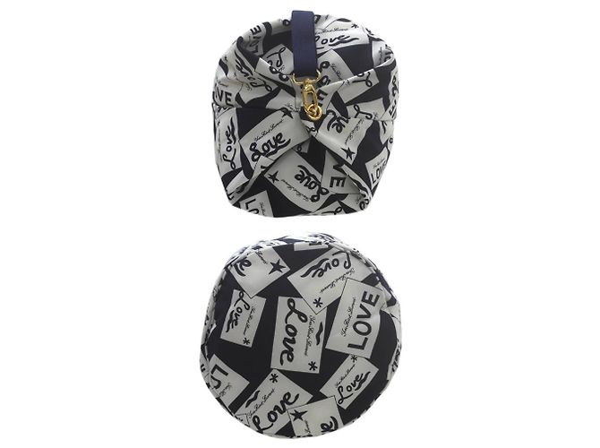 Borsa a Spalla LOVE Yves Saint Laurent in Nylon Blu Navy - vista 5