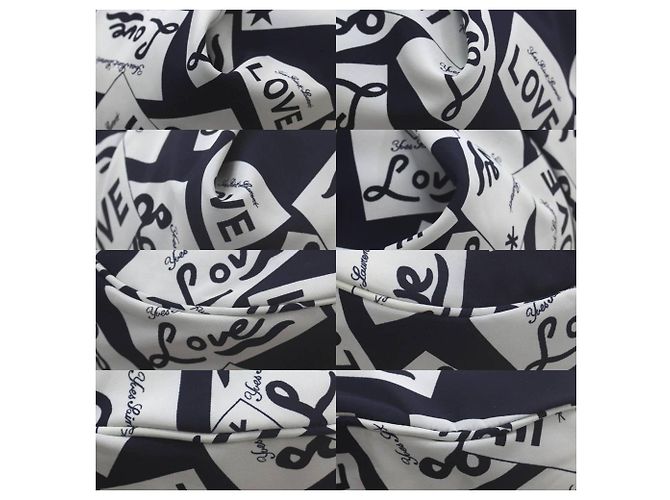 Borsa a Spalla LOVE Yves Saint Laurent in Nylon Blu Navy - vista 6