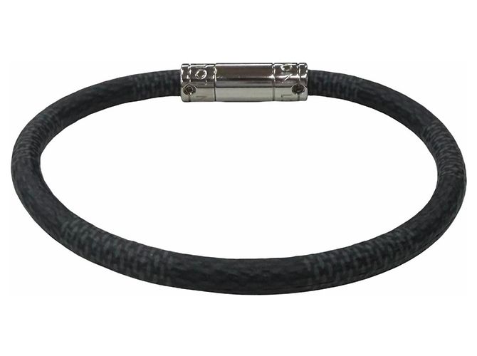 Louis Vuitton Damier Graphite Bangle Black Silvery - view 3