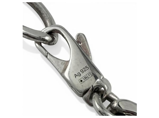 Collana a catena con placca ovale con marchio Gucci 797142 Argento - vista 6