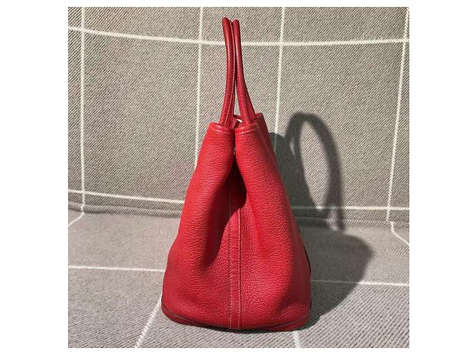 Borsa Hermès Garden Party 36 in pelle TC rossa Rosso - vista 5