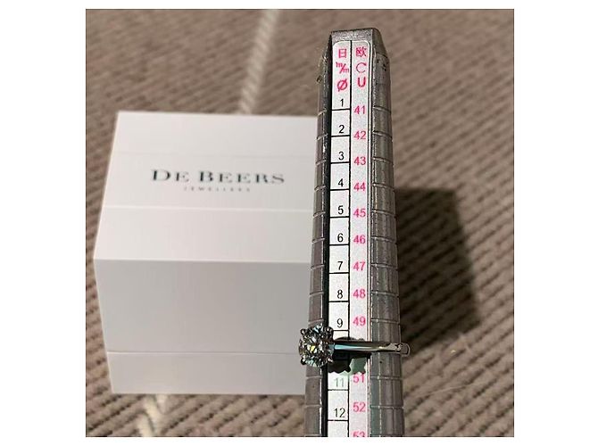 De Beers Diamantring 1 Karat Größe 50 Silber - Ansicht 2