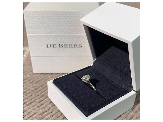 De Beers Diamantring 1 Karat Größe 50 Silber - Ansicht 6