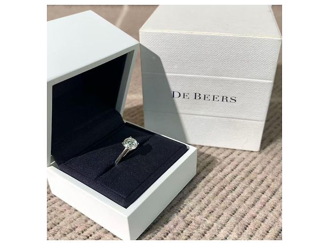 De Beers Diamantring 1 Karat Größe 50 Silber - Ansicht 7