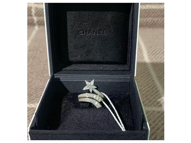 Anillo Chanel Comet de diamantes oro blanco Plata - vista 2